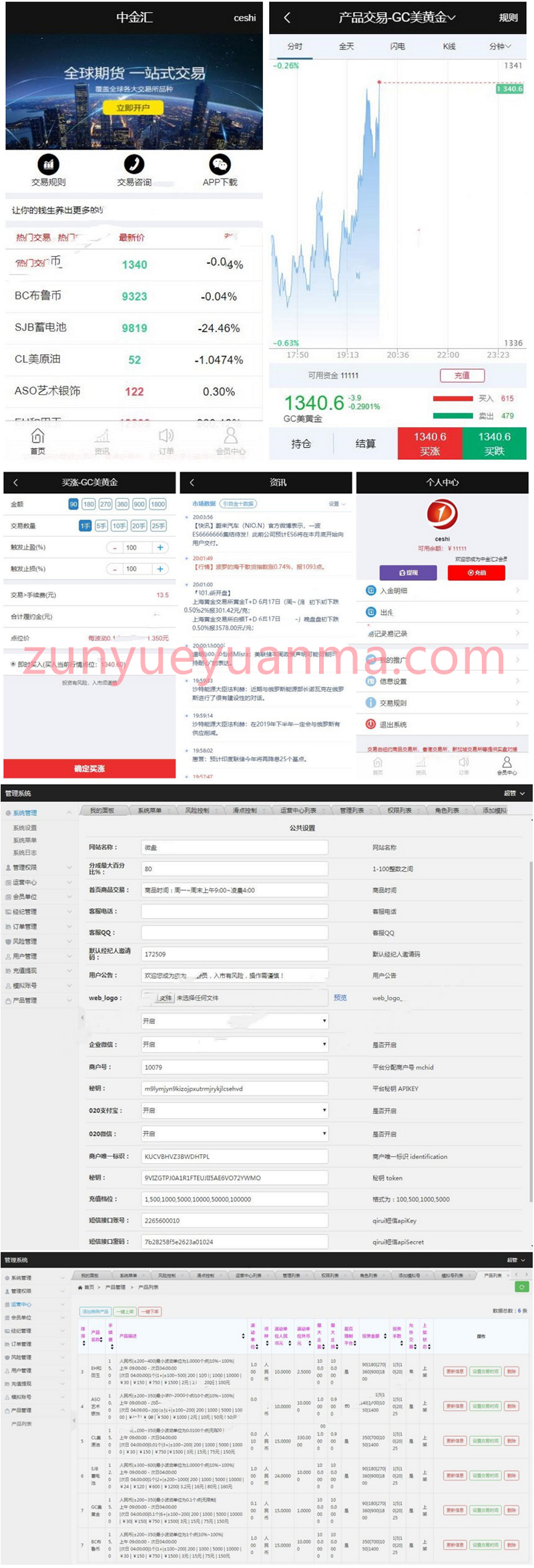 【中金汇】二次开发微交易微盘微期货点位盘系统源码 带有安装教程