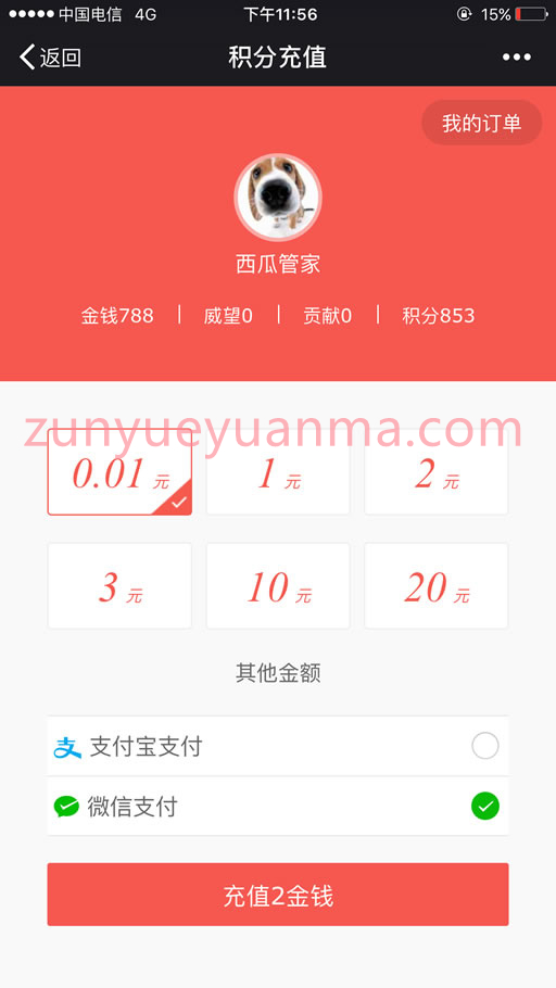 【Discuz】西瓜管家西瓜积分在线充值插件
