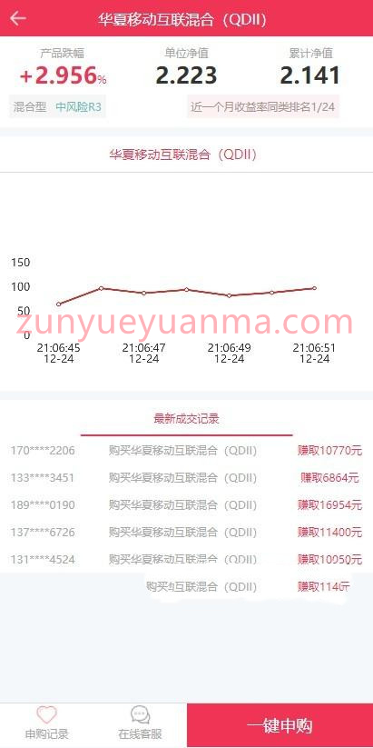 【全新二开华夏基金】华夏基金投资理财源码 基金理财程序